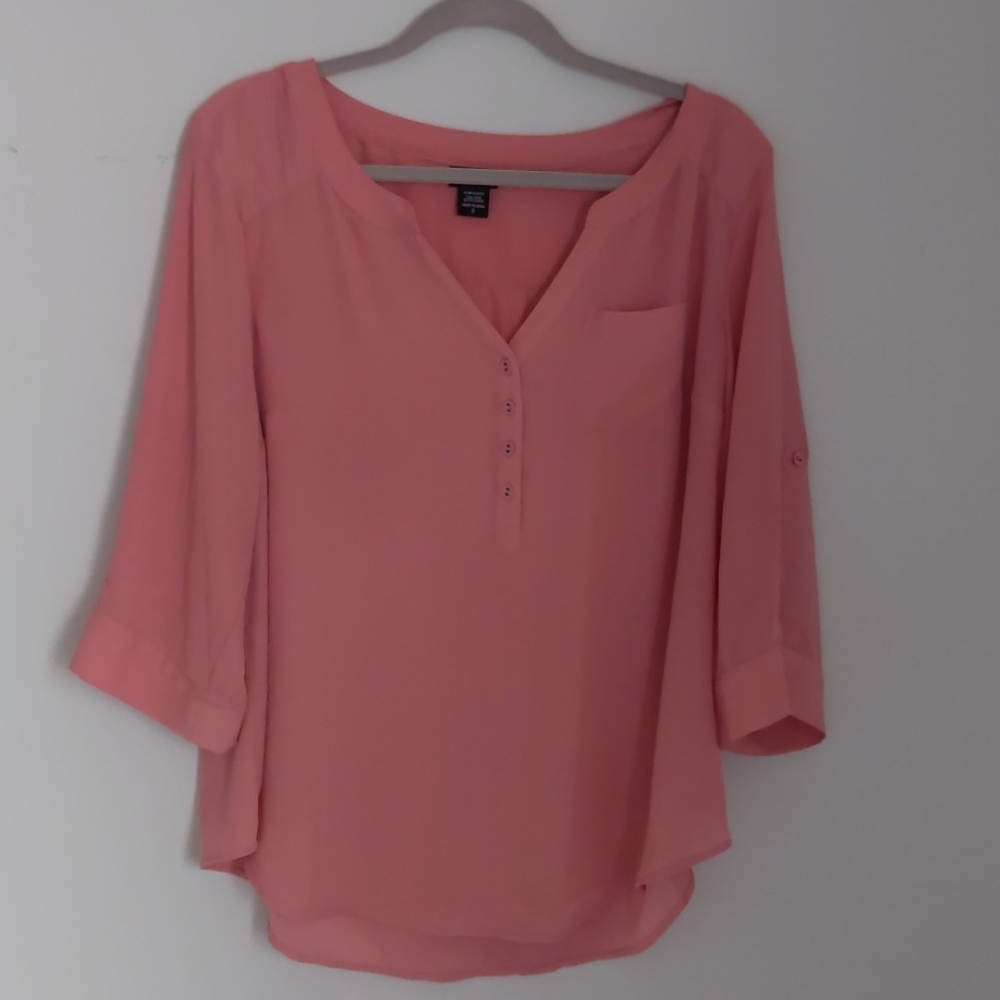 Torrid Pink Chiffon Tunic Top Size 0X